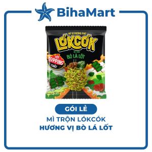 [GÓI LẺ] - WORLD SPICE - Mì trộn LókCók hương vị Bò lá lốt Mì trộn bò lá lốt LokCok Mì ăn liền LokCok (102g/gói)