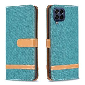 For Samsung Galaxy M33 M32 M22 M12 M11 Phone Case Magnetic Denim Leather Wallet Soft TPU Card Slot Flip Cover Casing