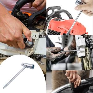 4Pcs Ergonomic Sparks Plug Socket Wrench 13mm-19mm Stainless Steel Spanner Remover for Gasolines Chainsaw Brush Cutter