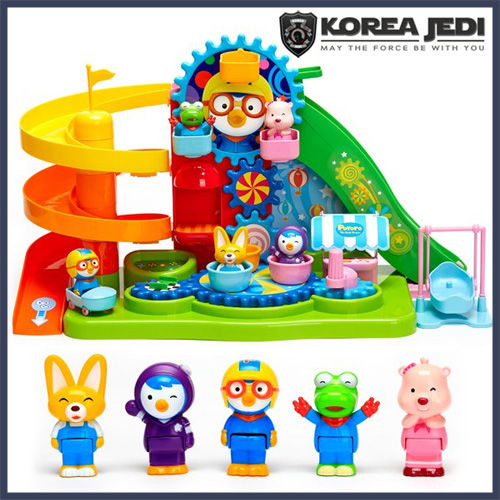 Pororo and Friends - Pororo Amusement Park Play Set with 5 Figure Toy ...