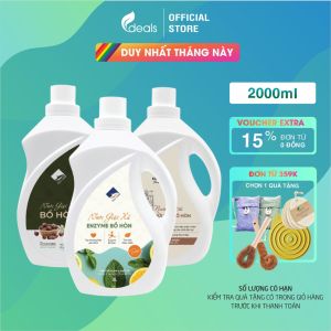 Nước giặt xả hữu cơ Bồ Hòn tinh dầu Bưởi ECOCARE 2 lít - Bền màu giữ dáng mềm vải an toàn cho bé