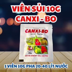 Phân bón vi lượng CANXI + BO (Dạng viên sủi) - Gói 10gr - Hòa tan nhanh giúp cây trồng hấp thụ nhanh chóng chống rụng hoa/trái non tăng đậu trái và hạn chế nứt/thối trái.
