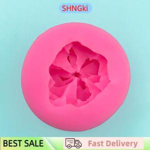 SHNGki 1Pc Beautiful Flower Mould DIY Plaster Resin Art Soft Silicone Fondant Chocolate Mold Soap Cake Decoration Baking Tool