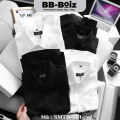 [BigSize] BB Boiz Mens Long/Short Sleeve Shirt White and Black Silk Large Size 80kg to 140kg.. 