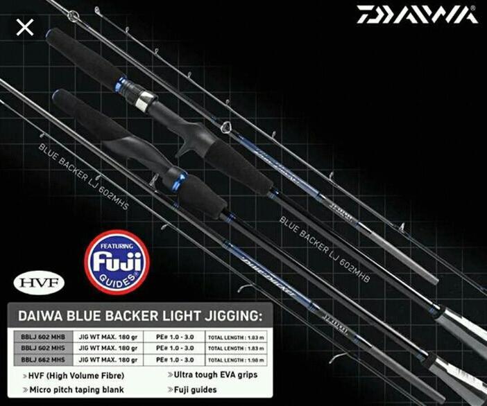 DAIWA BLUE BACKER LJ 602MS SPINNING ROD | Lazada