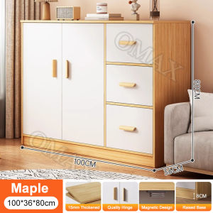 4/3 Door Storage Wooden Cabinet Living Room Household Tea Water Cabinet Drawer Cupboard Side Cabinet