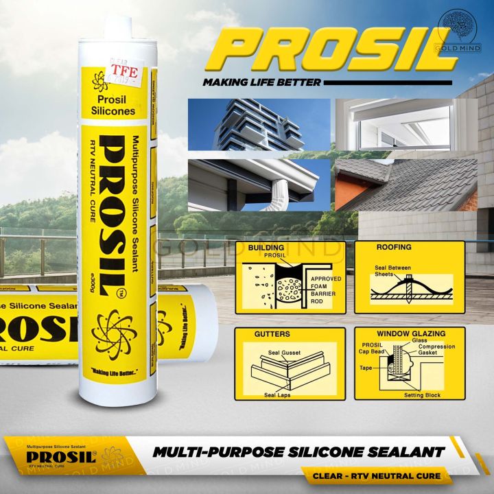 Prosil Sealant Prosil Multipurpose Silicone Sealant Neutral Cure Non Acidic ...