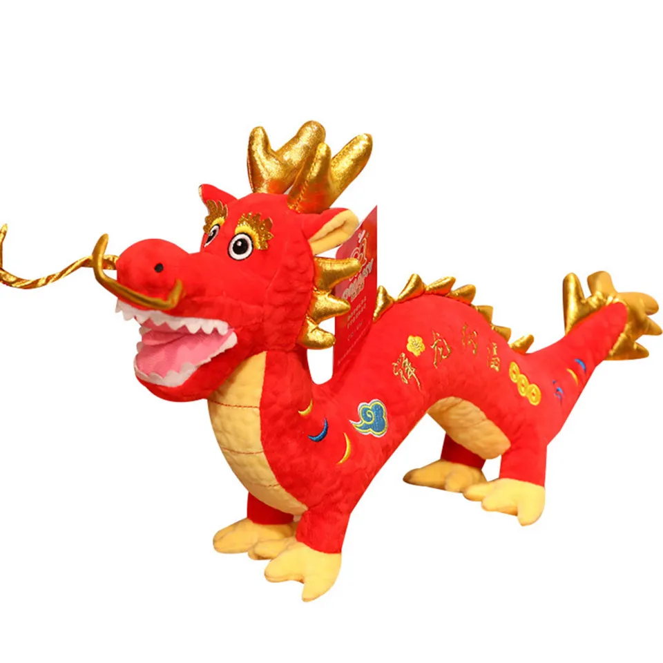 Childrenworld Cartoon Dragon Stuffed Animal Chinese Dragon Plush Doll  Adorable Chinese Dragon Plush Toy Perfect for Gifts Car Decoration