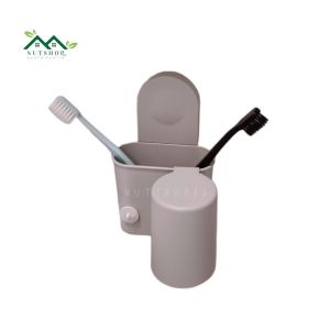 IKEA RANEN รัวเน่น ที่ใส่แปรงสีฟัน แบบดูดติดผนัง พร้อมแก้วบ้วนปาก