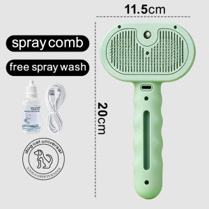 3 in1 Dog Comb Cat Comb with Water Spray Pet Hair Removal Comb Pet Comb Cleaning Pet Brush