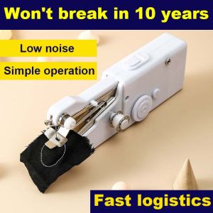【Solve all sewing problems】 Home Sewing Machine 75w power available with battery or charging dual choice repair clothes sewing fabric mini electric portable hand sewing machine