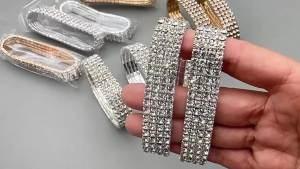 Disco Full Diamond Stretch Bracelet for Women Retro Party High-end Rhinestone Versatile Bracelet