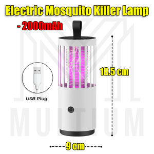 3rd Gen Electronic Mosquito Killer Lamp 2000 mah Battery(White)| Mosquito Killer Lampl Anti Fly | Trap Bug | Electric Inhalation | Shock Mosquito | Lamp Insect Killer | Zapper USB Electric | Insect Repellent | Purple Light lamp | Mosquito Killer