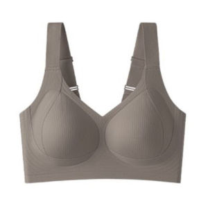 Adjustable Seamless Sports Bra for Large Bust with No-Slip Support and Breathable Thin Fabric