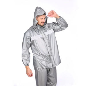 Outdoor Raincoat Suit Adult Hiking Raincoat With Reflective Strips