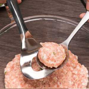 Alat Pembuat Bakso Cetakan Meat Ball Maker Mold Dapur Sendok Stainless