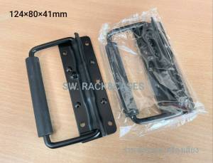 มือจับสปริงเปลีอย สีดำ (ราคาต่อแพ็คจำนวน 2 ตัว) สำหรับติดตู้แร็ค ตู้ลำโพงรหัส 1041 วัสดุเหล็กหนาชุบดำ งานสวยแข็งแรงได้มาตรฐาน