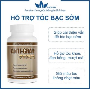 Viên Uống Maritzmayer Laboratories Anti-Gray 7050 Hỗ Trợ Giảm Bạc Tóc Sớm Giúp Tóc Chắc Khỏe DATE 11/2027