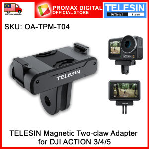 TELESIN OA-TPM-T04 Magnetic Two-claw Adapter for DJI Osmo ACTION 3/4/5 Action Camera Adapter