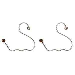 NTNKC 2Pcs Baseball Cap Organizer Circle Ring Hat Hanger Closet Rod Hooks Multifunctional Hats Display Rack Fashion Portable Scarf Towel Tie Storage Holder for Closet