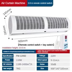 【COD】0.6-1.2M Commercial mute Air Curtain Door Fan Machine inverter blower for home Dust and Insect Proof With remote control