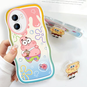 (Free Holder) Hontinga Casing Case For OPPO A77S A76 A74 A71 A7 A83 oppoa76 oppoa7 Case Transparent Clear Cases Anime Spongebob Soft Silicone Full Shockproof Rubber Cases Back Cover Phone Casing Softcase For Girls