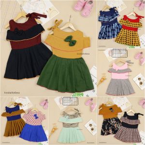 (Pilih Motif) Dress Rachel uk Bayi - 5 Tahun / Dres Baju Baby Perempuan Gaun Pesta Kensi Casual Drees Sabrina