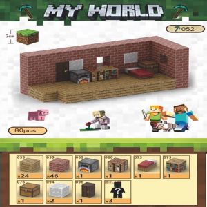 My World Building Blocks Tree House Minecraft Puzzle Toys for Kids Boys Birthday Gift 20/48/80/128pcs