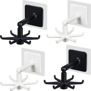 Super Strong Rotating Hook For Multi Purpose Storage | Organizer For Home | Kitchen- Go2Mall [SG READY STOCKS]