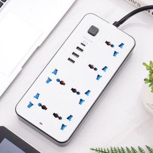 【Hot selling】3 USB Port 6 Universal Power Strip Extension Plug Power Socket Electric Sockets Extension Cords6 Universal Power Board 3 USB Port Office Expansion Plug Power Socket Expansion