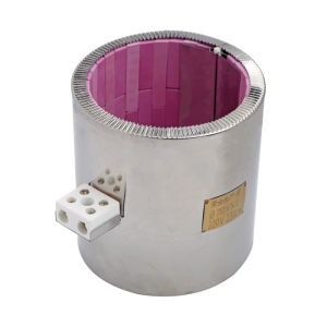 55x80mm/55x145mm/110x75mm/110x110mm/110x140mm/110x170mm Red Ceramic Band Heater Element Max High-temperature to 1200 Degrees