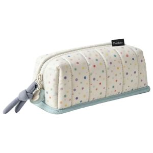 NOBLELYN Di động Hộp đựng bút chì Mẫu chấm Sáng tạo Túi đựng bút Thời trang Dung lượng lớn Hộp đựng văn phòng phẩm Đồ dùng học tập