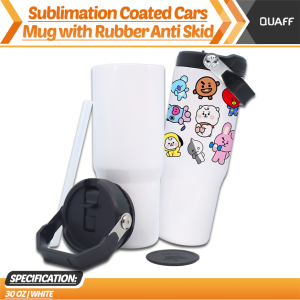 Partner Print - QUAFF 30oz White Travel Mug for Sublimation with Anti-Skid