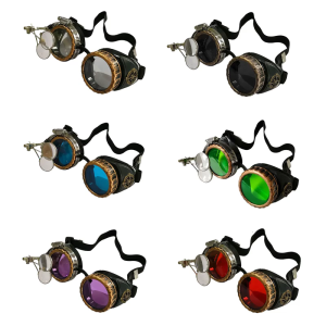 Vintage Victorian Steampunk Goggles Glasses Punk Cyber Gothic Cosplay Sunglasses Halloween Face Mask for Women Men