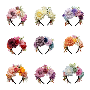 Elegant Floral Fabric Headbands For Women Natural Style Hair Accessory Soft Comfortable Hair Band For Parties Weddings Photography