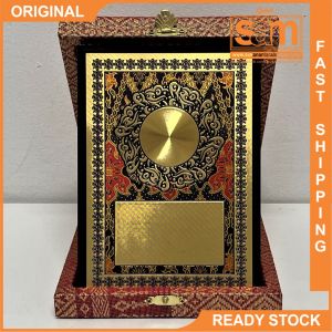Velvet Box (Songket) W/Plaque LG2400 (HADIAH SUKAN DAN HADIAH ANUGERAH CEMERLANG) TROPHY Plak cenderahati