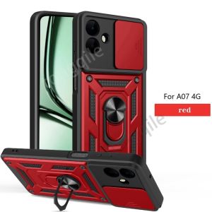 Trường hợp đối với Samsung Galaxy A08 a07s A07 5G 4G 2026 Ốp điện thoại Cover quay lại chống sốc Bumper xe đế dạng nhẫn giá đỡ xô trượt cửa sổ máy ảnh bảo vệ PC cứng