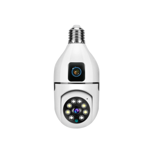 V380 Pro 360 ° CCTV Kamera Dua Kamera CCTV Bulb Intelligent WIFI 5G/2.4G 8MP Automatic Tracking Pan Tilt Control Camera CCTV with Alarm