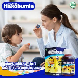 Vitamin Anak Telat Terlambat Bicara Nutrisi Atasi Anak Telat Bicara - Vitamin Anak Speech delay - Hexabumin 100% Original Bpom