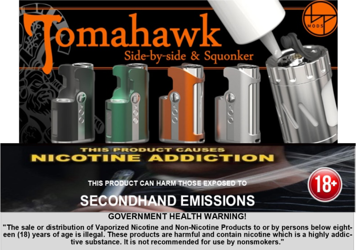 BP MODS Tomahawk SBS Squonker 18650 Mod