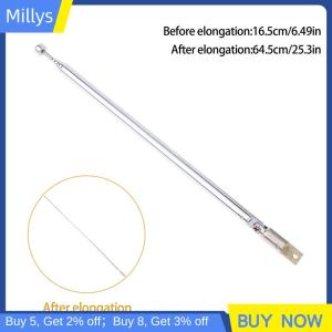 Millys 48 64Cm 6 Phần Kim Loại Đầy Đủ Kênh AM FM Đài Phát Thanh Kính Thiên Văn Ăng Ten 360 Độ Xoay Ăng Ten Aeial