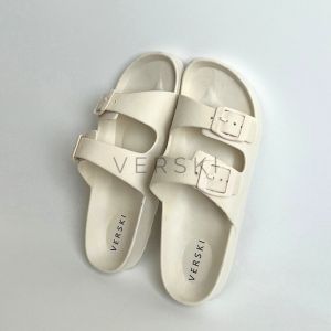 VERSKI Flaxxy Sandal Wanita Sendal Slop Wanita Slipper Rumah Sandal Slip-On Sendal Rumah Sandal Rumah Anti Slip Sendal Jelly