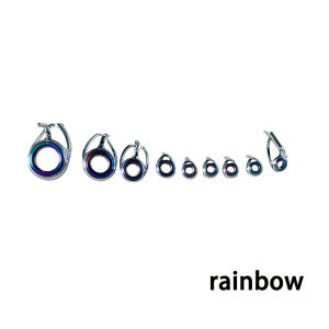 TN19 9Pcs Mixed Size Casting Fishing Top Rings Pole Repair Kit Guides Eyes Sets Fishing Rod Building DIY Replacement Accessories