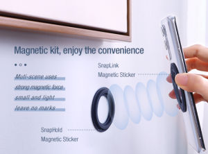 [SG] Snaphold & Snaplink Magnetic Sticker - Black / Blue / Lavender / Mint Green - For Magsafe iPhone 13 12 Series Handsfree Anywhere Video Strong Wall Light Strong Adhesion Easy Watching Video Youtube Car Holder Mount Portable Light Convenience Stand