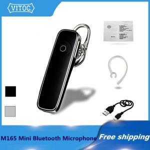 VITOG M165 Stereo Headset Earphone Headphone Mini Bluetooth V4.1 Wireless Handfree with Microphone for Huawei Xiaomi Android All Phone Black/ White