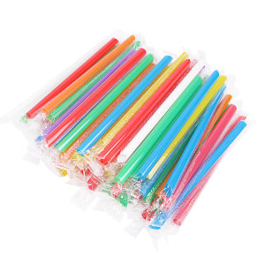 100 Chiếc Ống Hút Uống Nước Lớn Nhiều Màu Ống Hút Dùng Một Lần Cho Trà Sữa Boba Milkshake Smoothie Slushie Juice Phụ Kiện Quán Bar Cửa Hàng