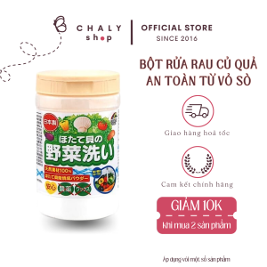 Bột rửa trái cây rau củ quả Unimat Riken làm sạch tàn dư thuốc nông nghiệp 100g của Nhật