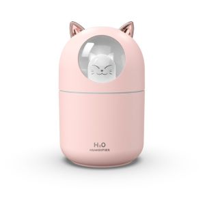 Humidifier Kucing Cat Humidifier Pelembab Udara Air Purifier Diffuser LED Light 300ML