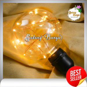 GUDANG BUNGA - BOHLAM TEMBAGA LED HIAS STRING LIGHT CHERRY BALL FAIRY WARM WHITE OUTDOOR DEKORASI CAFE PESTA PERNIKAHAN IMPORT BERKUALITAS DOP LAMPU KAWAT BOLA