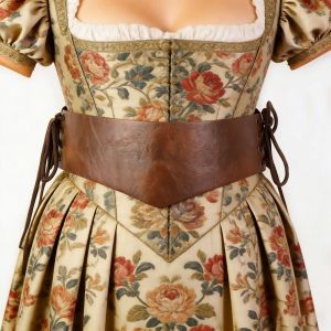 SHIRUI Adjustable Leather Corset Belt European Court Style Tying Rope Retro Waistband  Waist Cummerbunds Medieval Costume